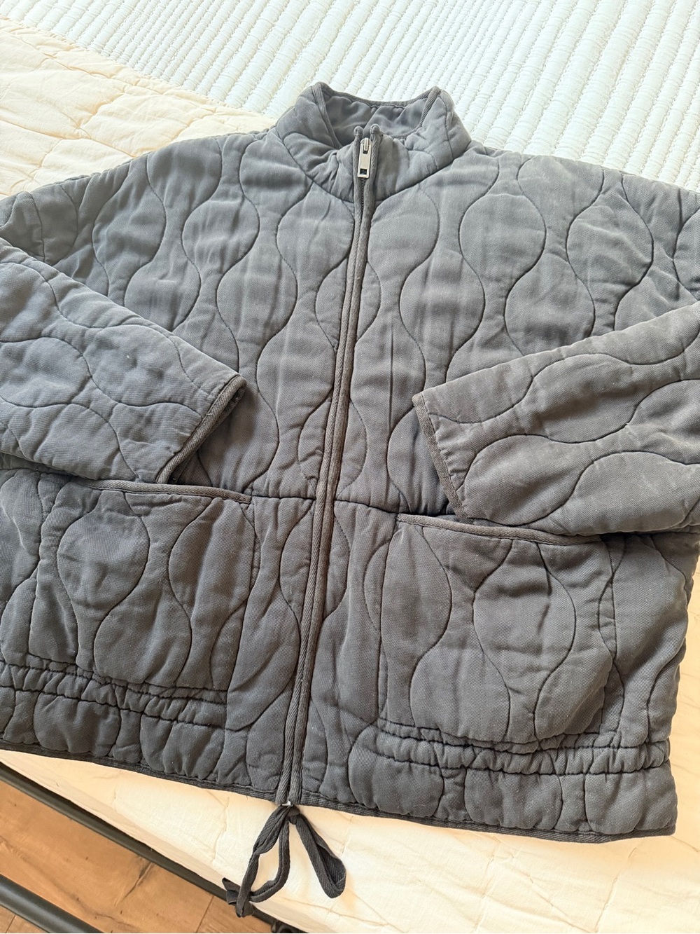 Zara Quilted Jacket Zip Front Jacket